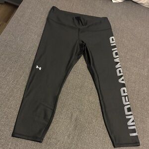 Under Armour Black and White Logo Leggings